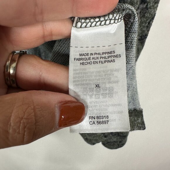 2/$30 Lucky Brand Open Front Hooded Cardigan Floral Print Olive Green XL #BAG9 - Picture 7 of 9